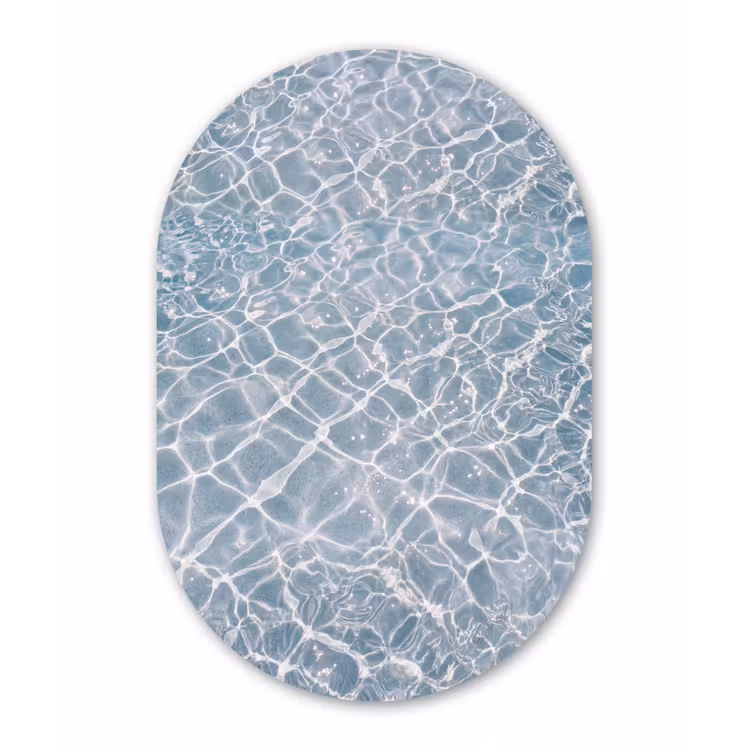 Muurovaal aluminium - Water - Reflectie - Zonlicht — 1
