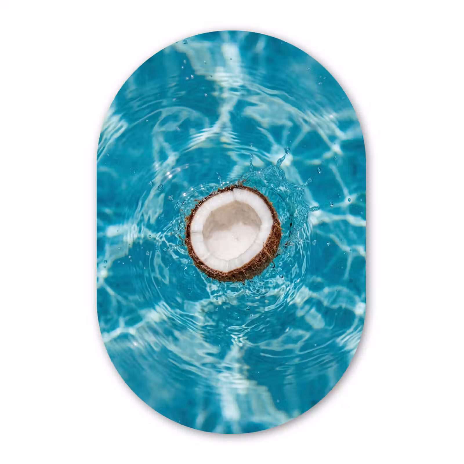 Muurovaal aluminium - Kokosnoot - Water - Wit — 1