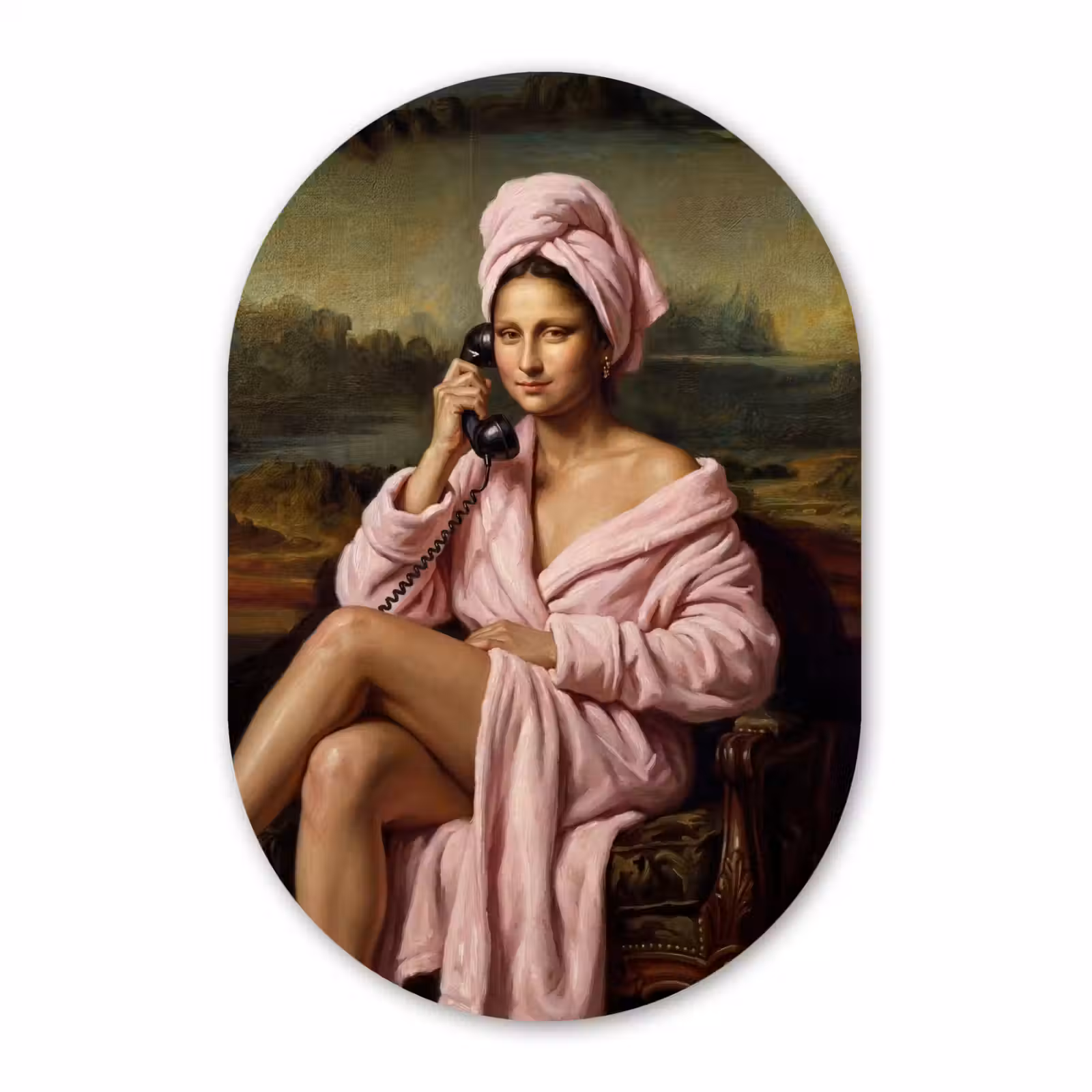 Muurovaal aluminium - Mona - Klassiek - Roze — 1