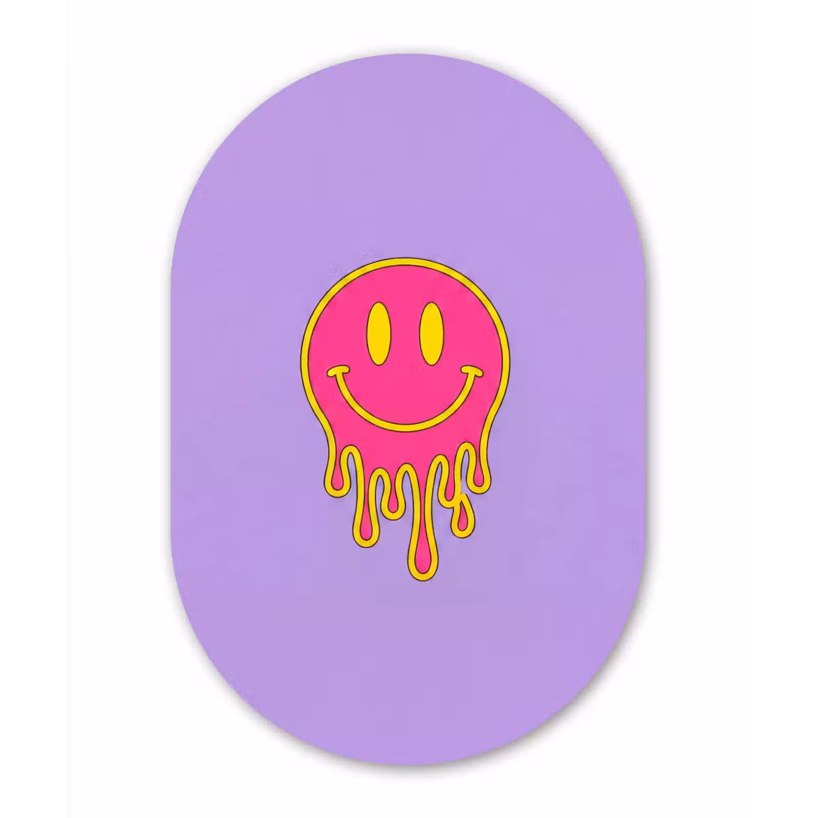 Muurovaal aluminium - Smiley - Drip - Neon — 1