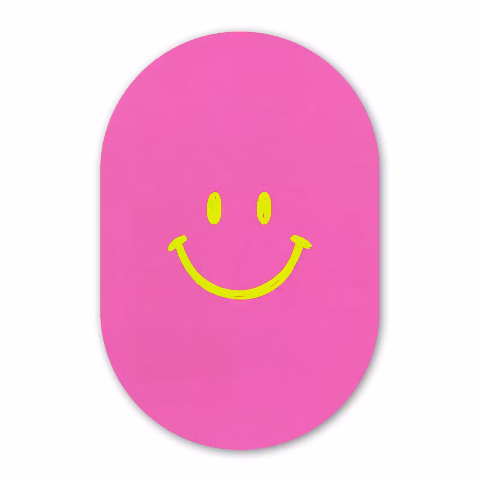 Muurovaal aluminium - Smiley - Vrolijk - Roze — 1
