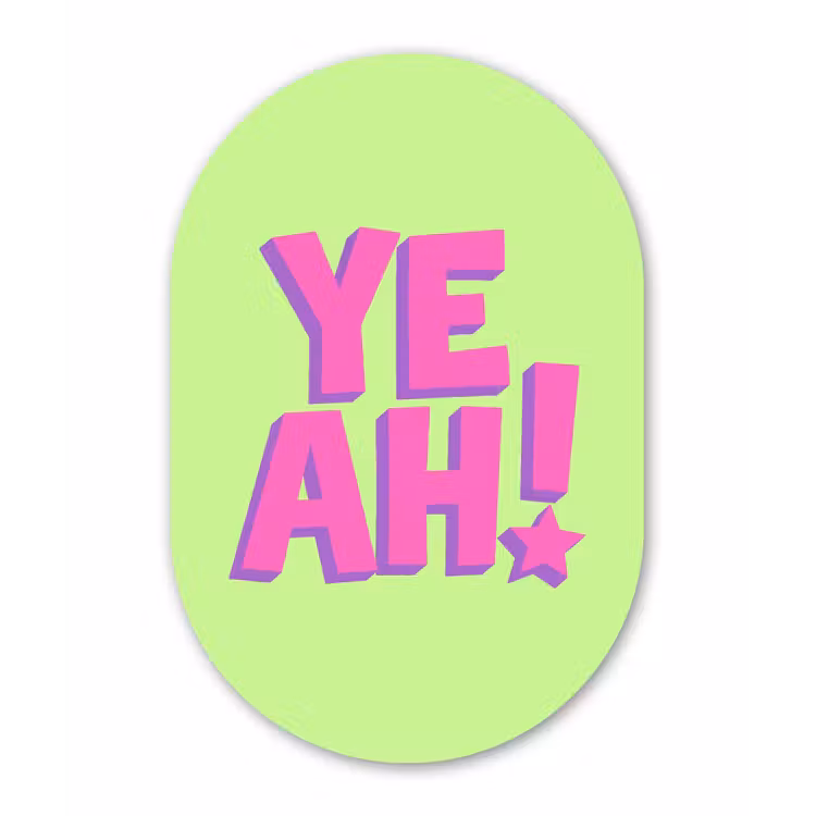Muurovaal aluminium - Groen - Neon - Quote — 1