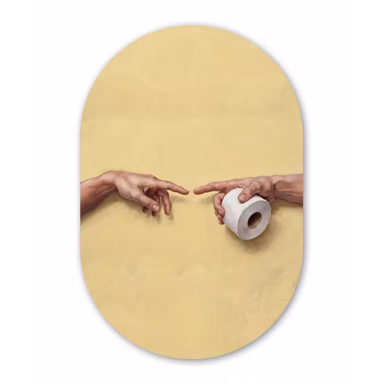 Muurovaal aluminium - Klassiek - Kunst - Humor — 1