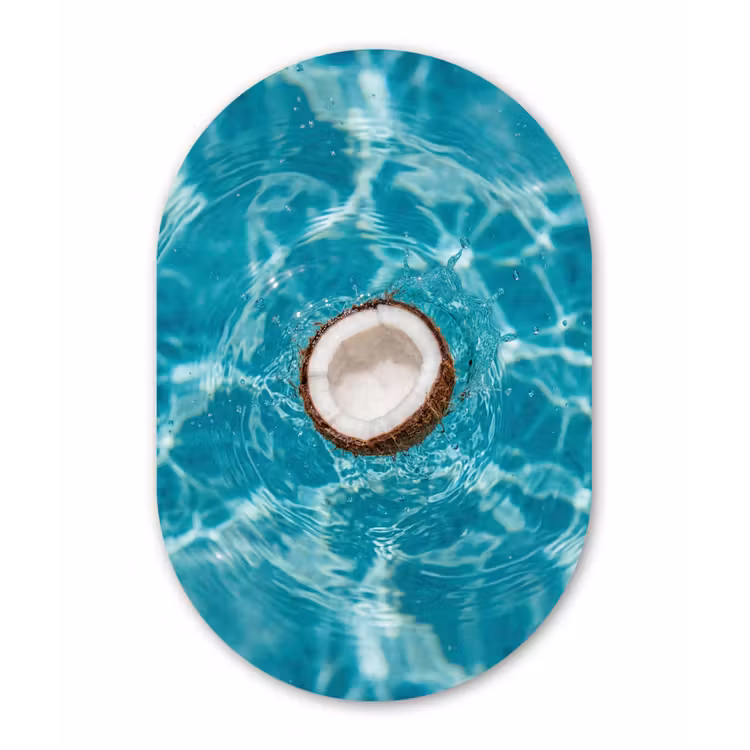 Muurovaal aluminium - Kokosnoot - Water - Wit — 1