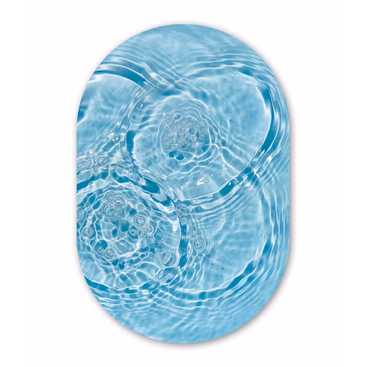Muurovaal aluminium - Water - Blauw - bubbels — 1
