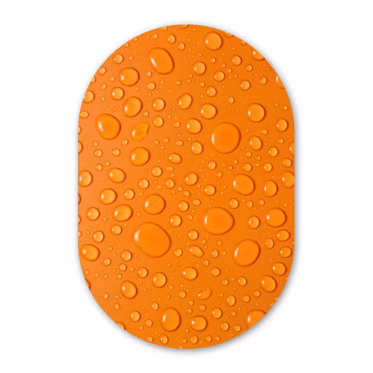 Muurovaal aluminium - Water - Druppels - Oranje — 1