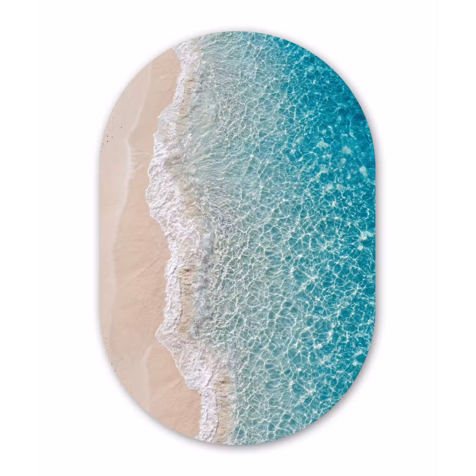 Muurovaal aluminium - Kust - Zand - Blauw — 1