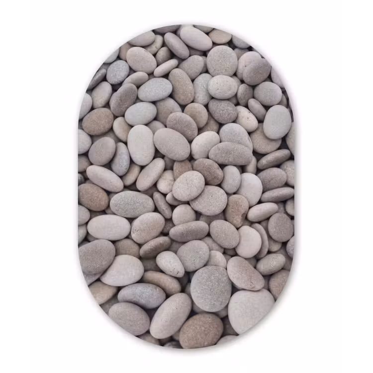 Muurovaal aluminium - Kiezels - Stenen - Grijs — 1