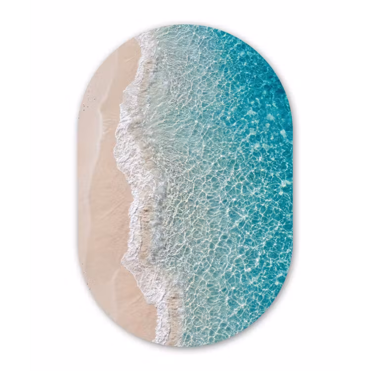 Muurovaal aluminium - Kust - Zand - Blauw — 1