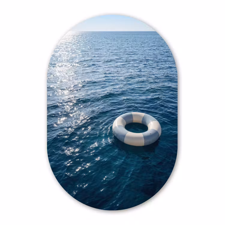 Muurovaal aluminium - Oceaan - Zwemband - Horizon — 1