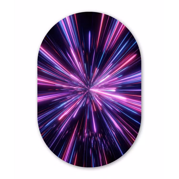 Muurovaal aluminium - Lichtsnelheid - Ruimte - Roze - Paars — 1