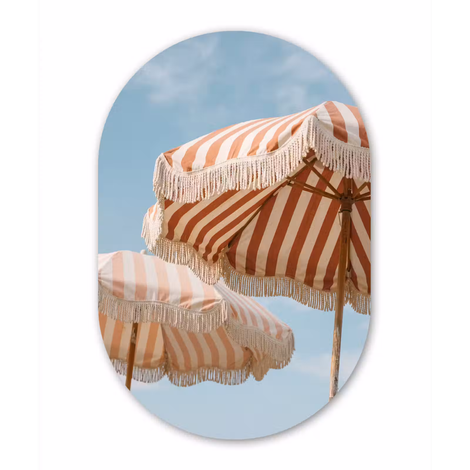 Muurovaal aluminium - Parasol - Lucht - Rood — 1