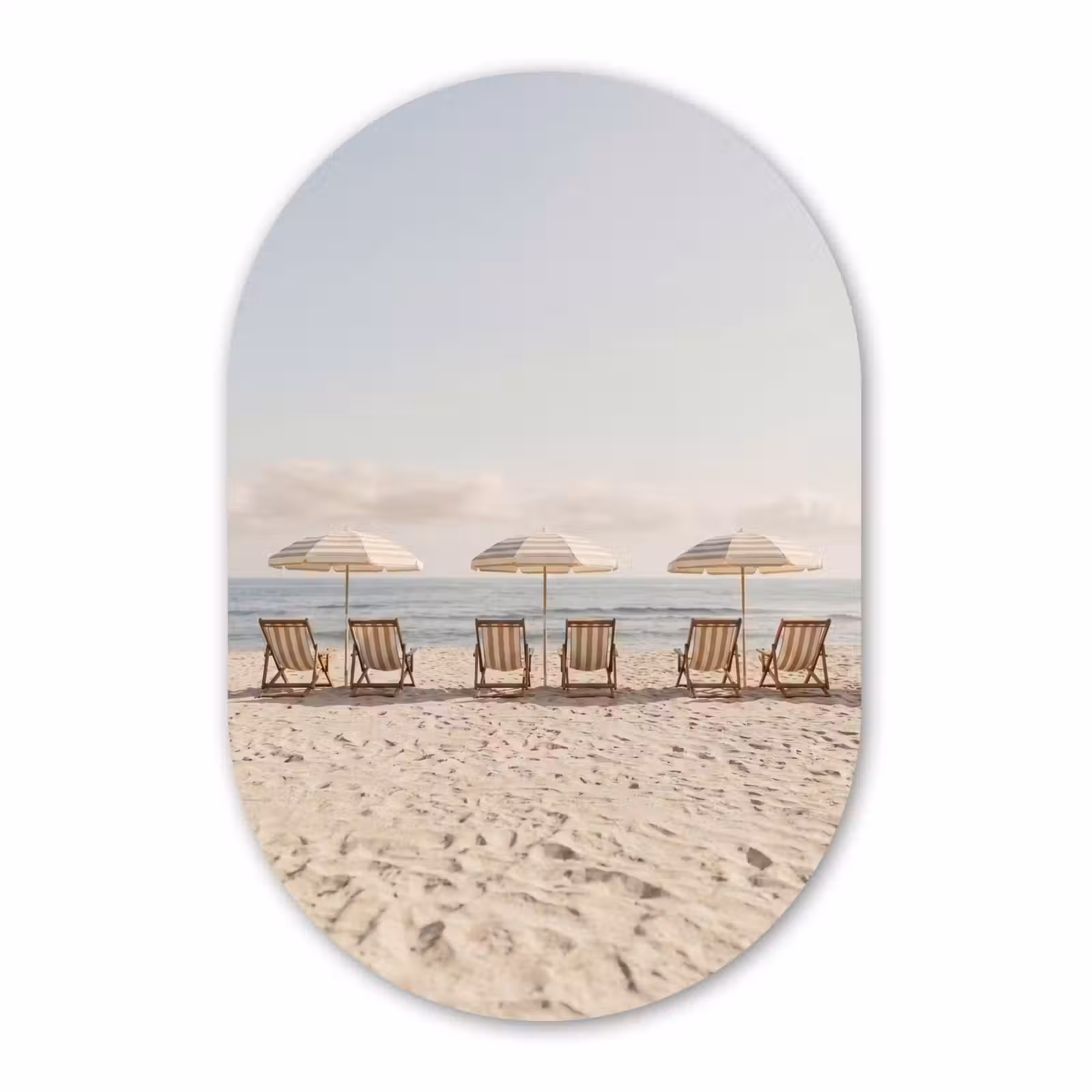 Muurovaal aluminium - Strand - Stoelen - Parasol — 1