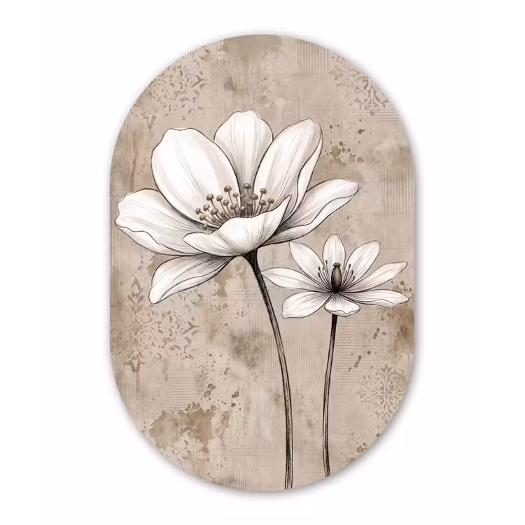 Muurovaal aluminium - Modern - Design - Wit — 1