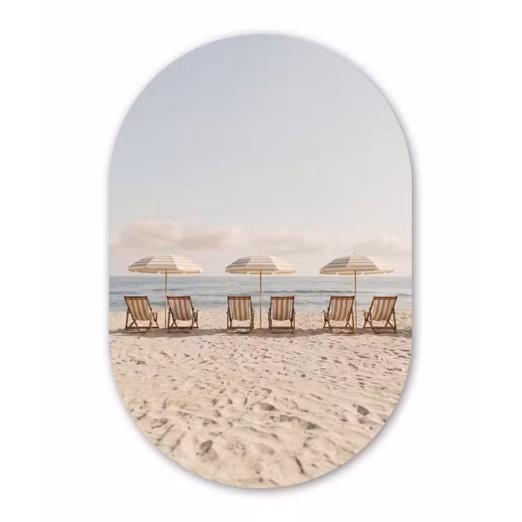 Muurovaal aluminium - Strand - Stoelen - Parasol — 1