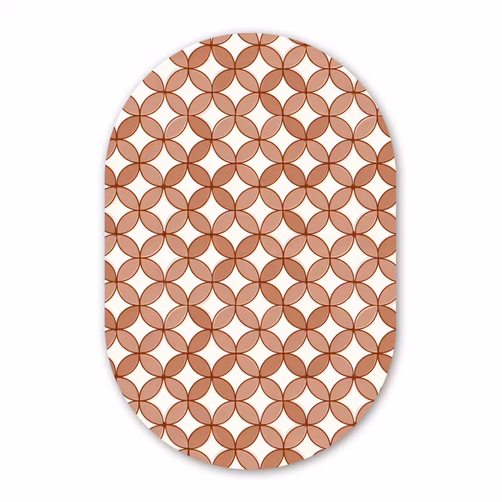 Muurovaal aluminium - Geometrisch - Cirkels - Modern - Terracotta — 1