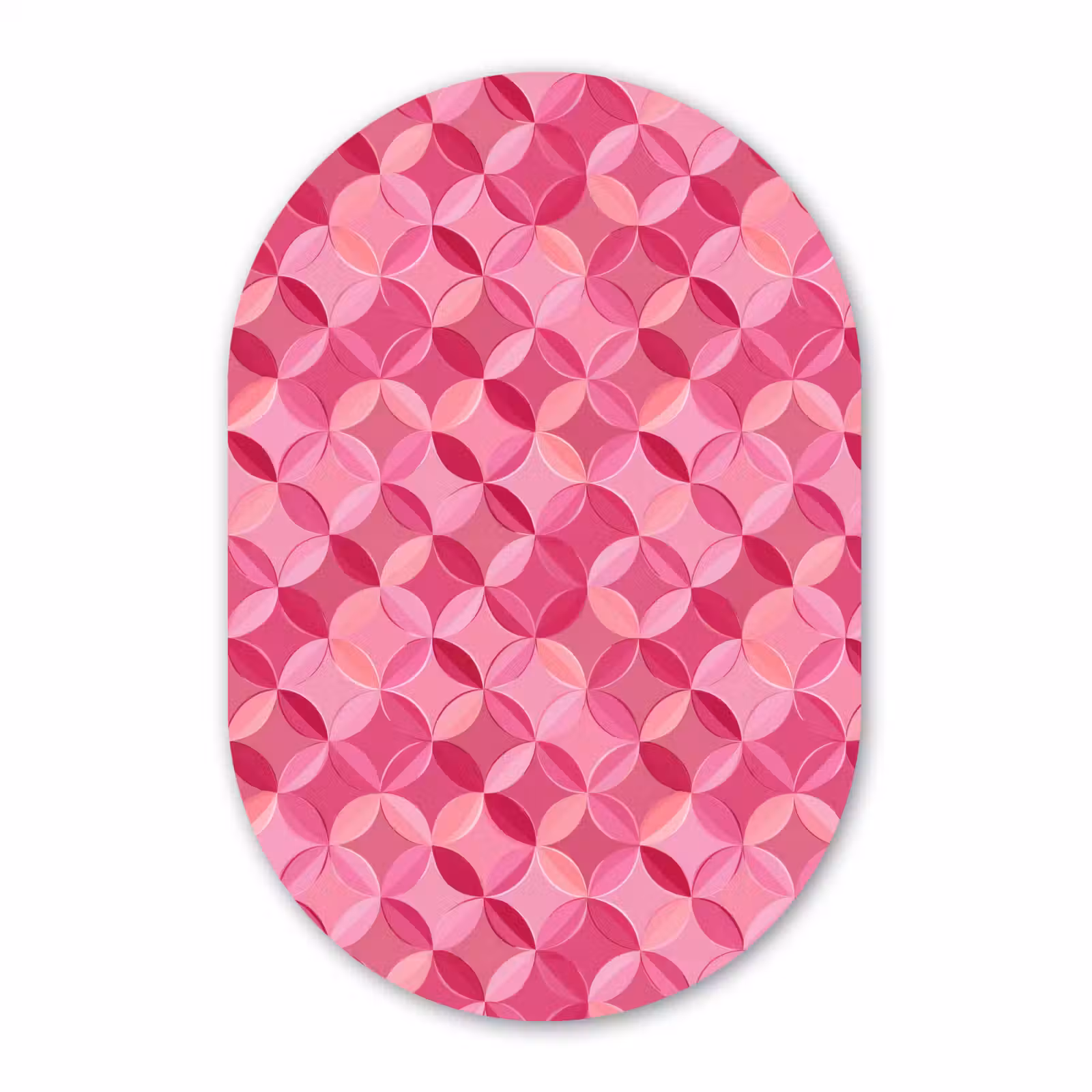 Muurovaal aluminium - Geometrisch - Mozaïek - Modern - Roze — 1
