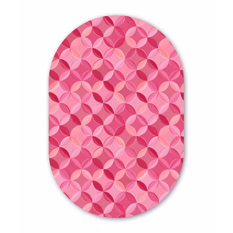 Muurovaal aluminium - Geometrisch - Mozaïek - Modern - Roze — 1