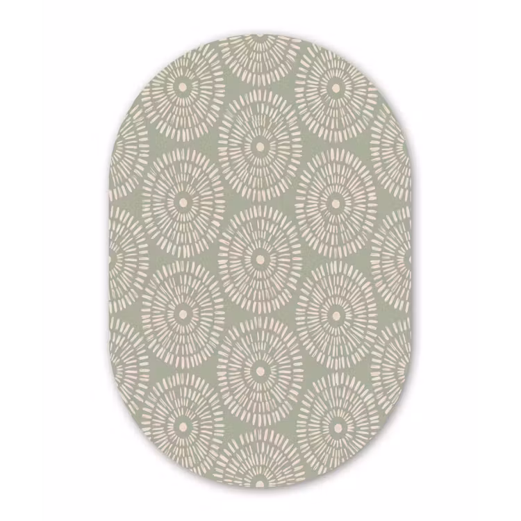 Muurovaal aluminium - Patroon - Cirkels - Abstract - Modern - Groen — 1