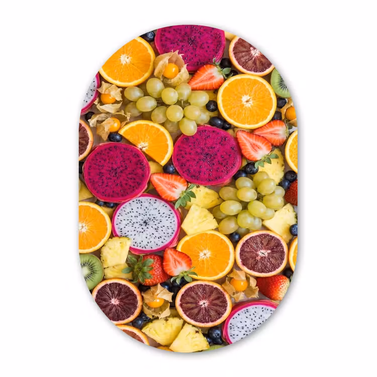 Muurovaal aluminium - Fruit - Assortiment - Kleurrijk - Gezondheid — 1