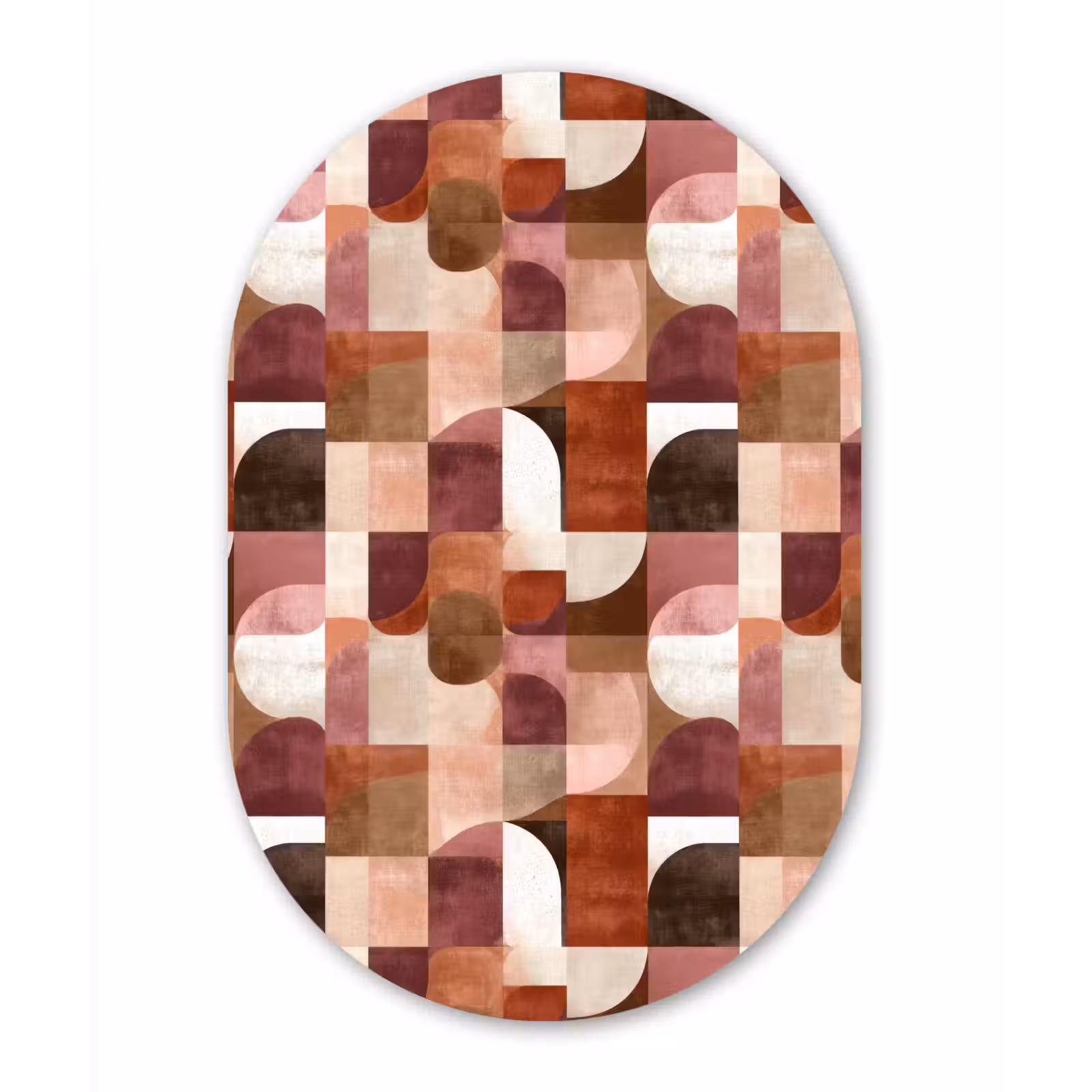 Muurovaal aluminium - Geometrie - Modern - Retro — 1