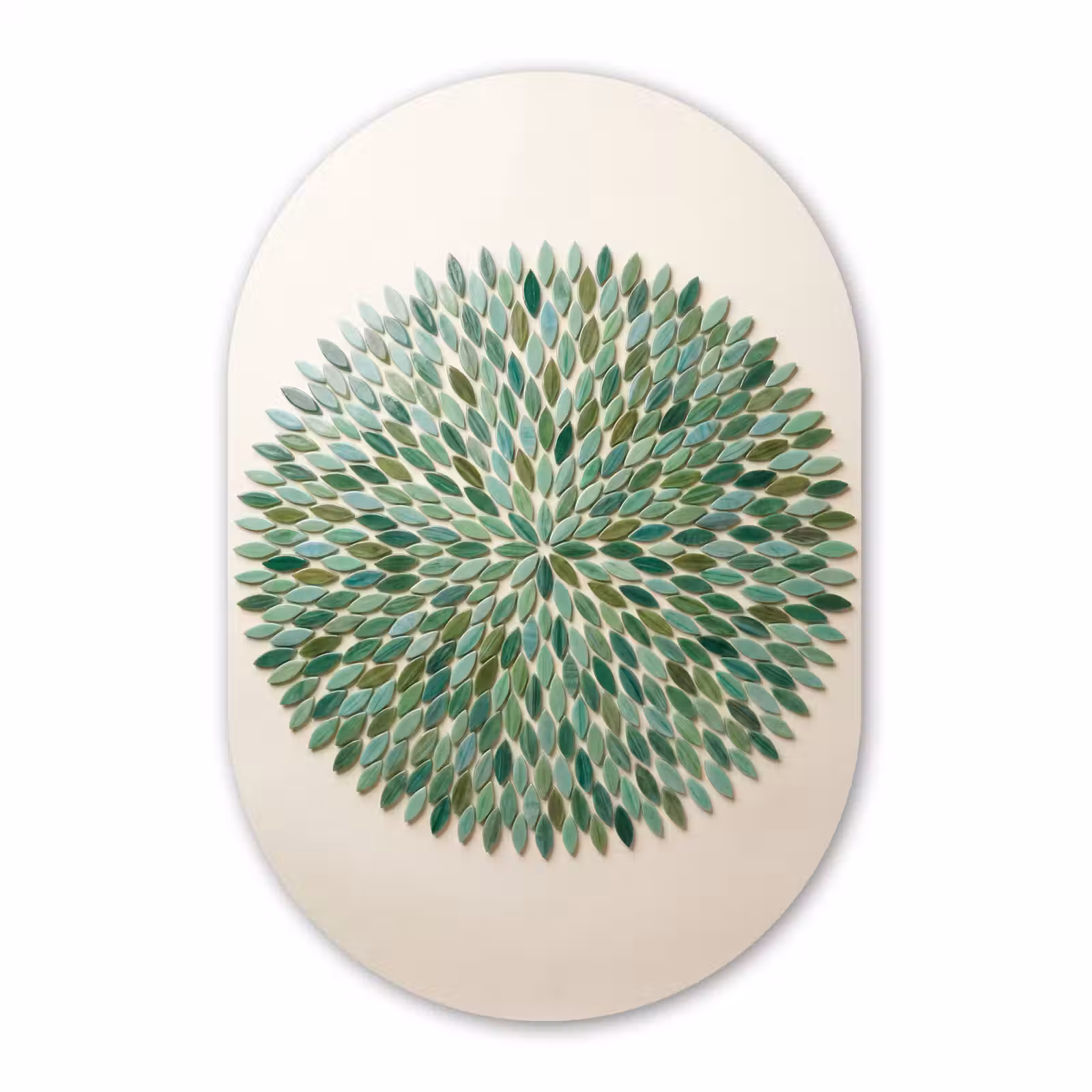 Muurovaal aluminium - Patroon - Blad - Groen - Abstract — 1