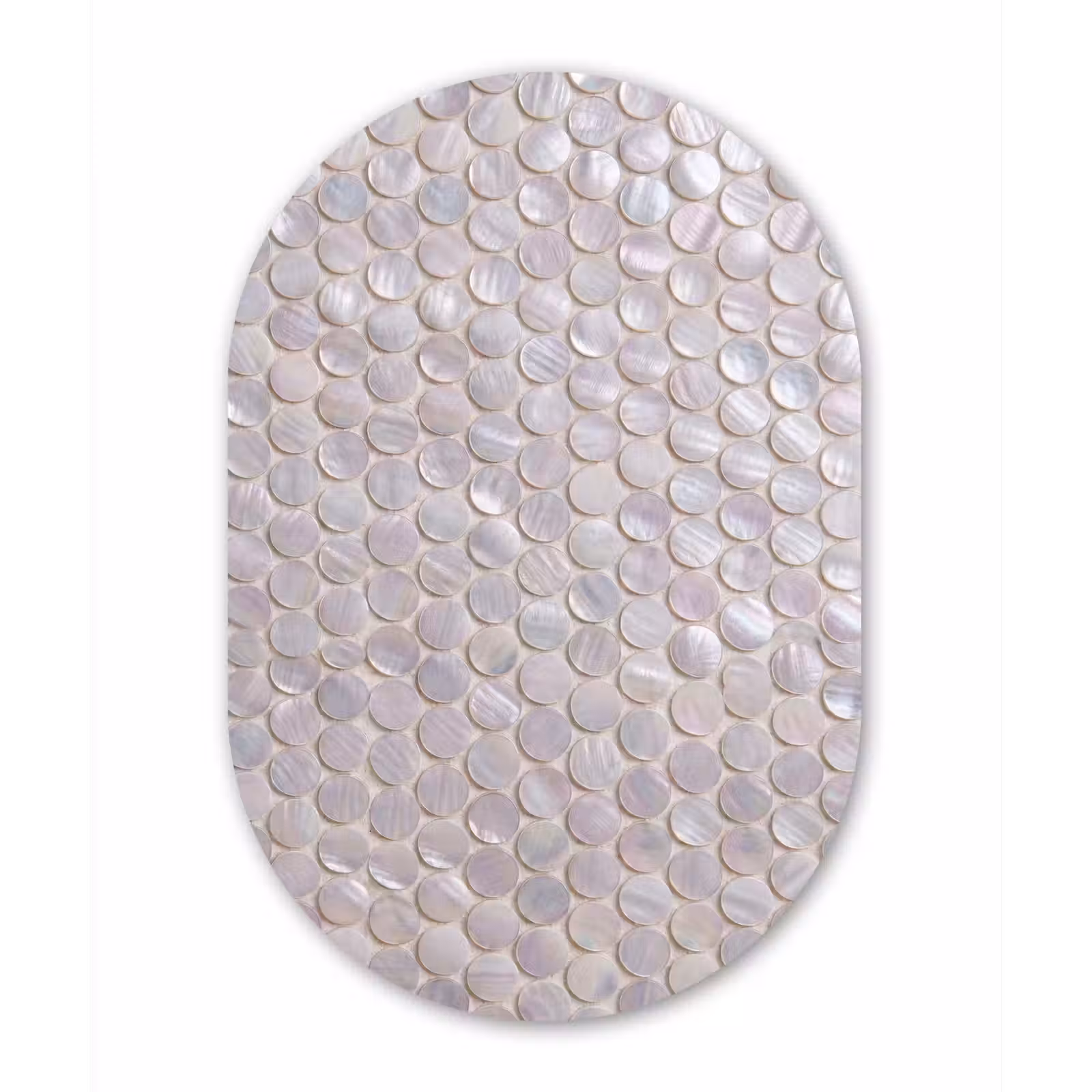 Muurovaal aluminium - Patroon - Cirkels - Abstract - Modern - Wit — 1