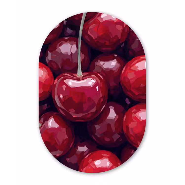 Muurovaal aluminium - Fruit - Kersen - Eten - Modern - Rood — 1