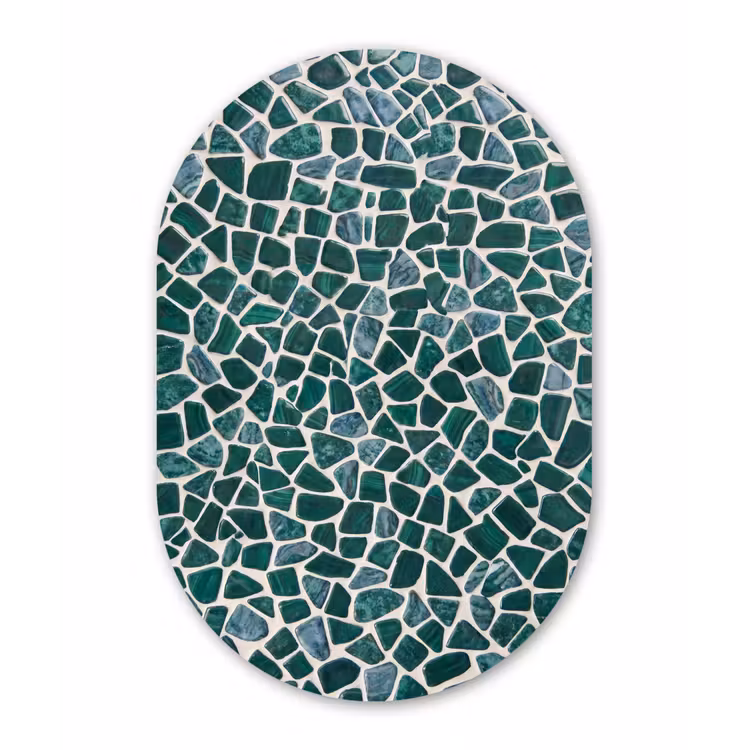 Muurovaal aluminium - Textuur - Steen - Groen - Abstract - Patroon — 1