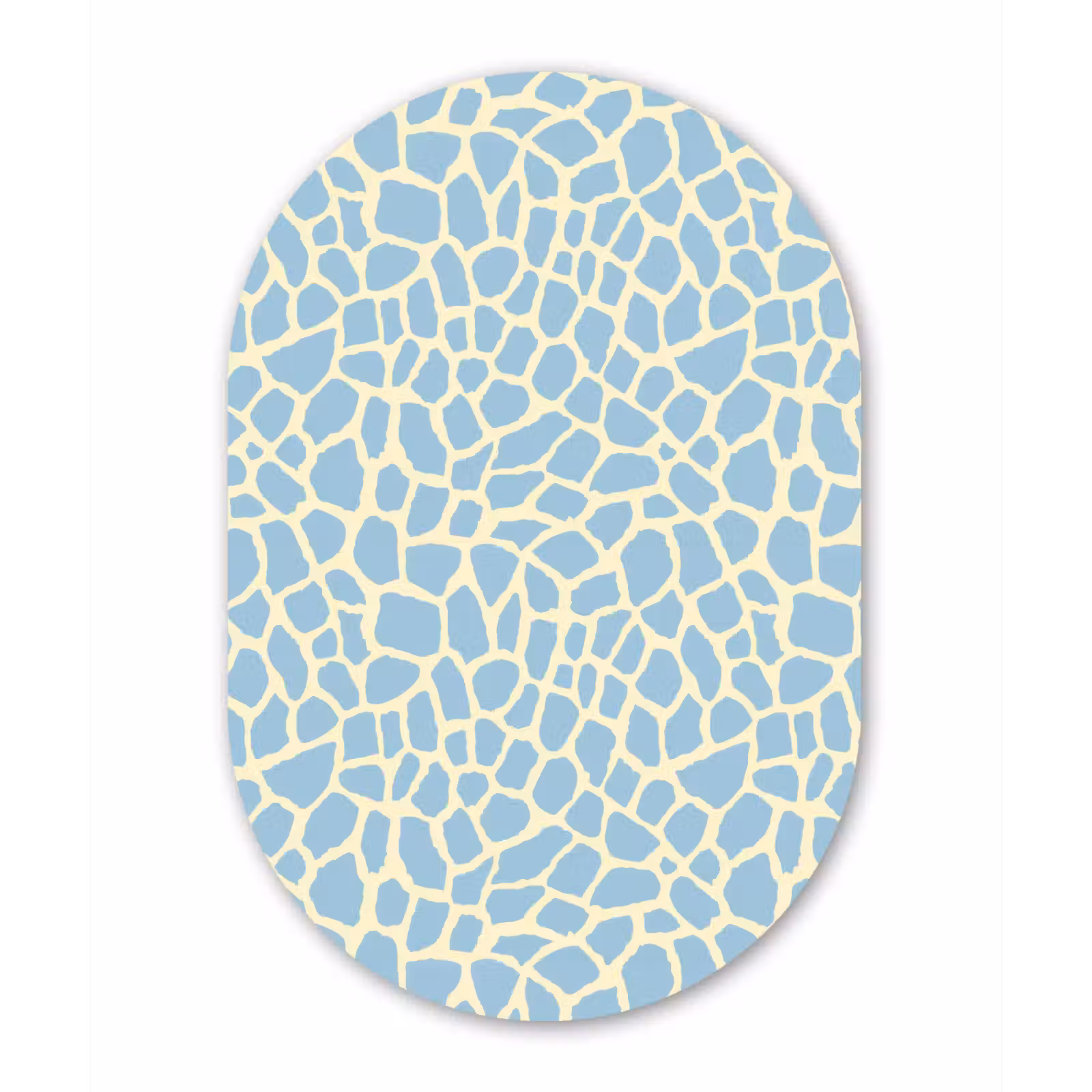 Muurovaal aluminium - Giraf - Modern - Blauw — 1