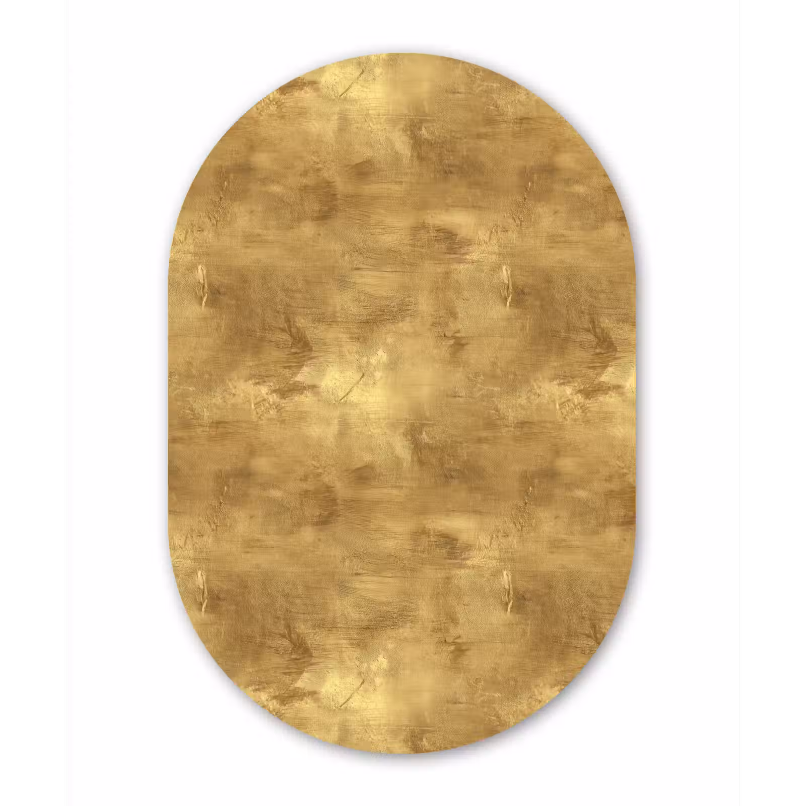 Muurovaal aluminium - Industrieel - Textuur - Goud — 1