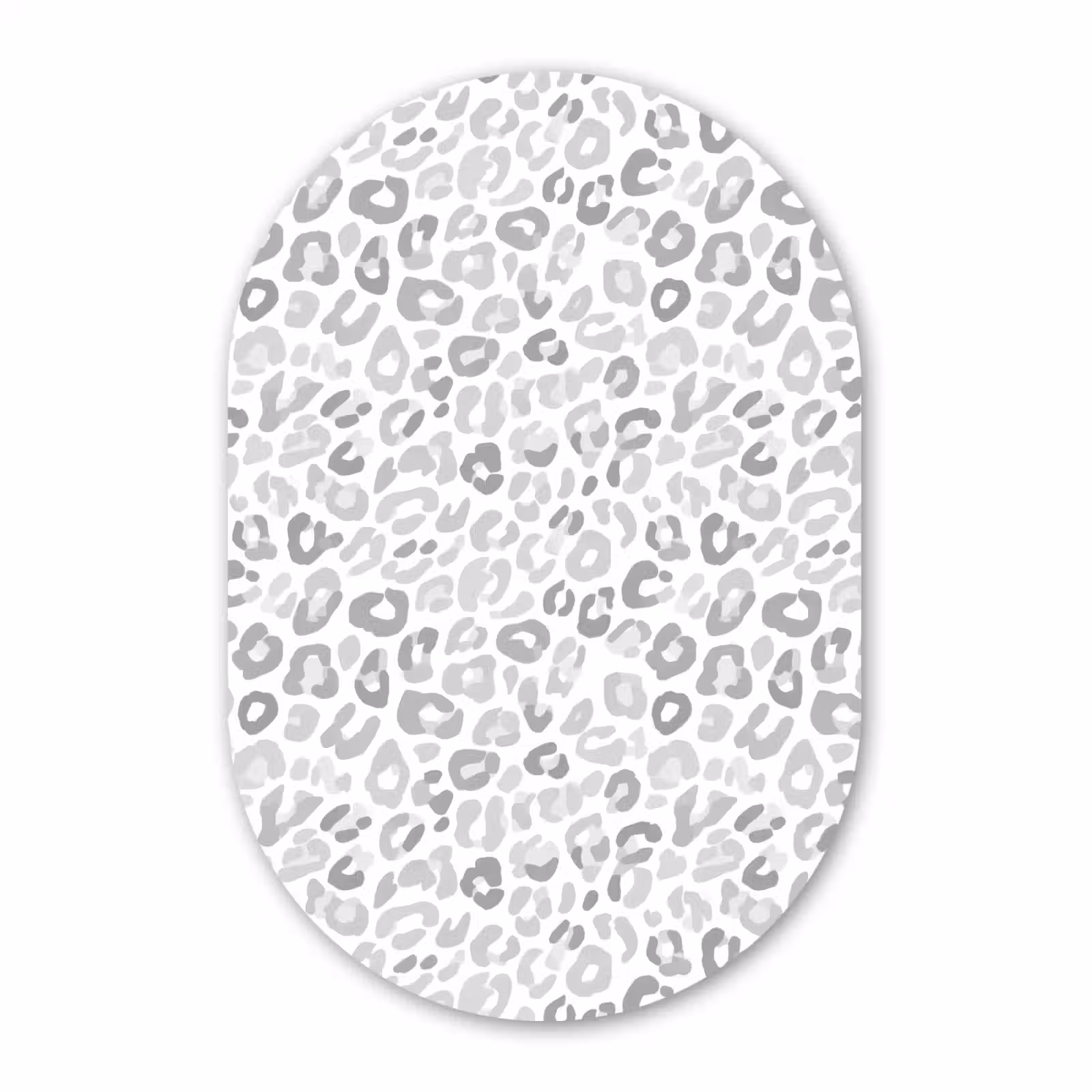 Muurovaal aluminium - Luipaard - Motief - Grijs — 1