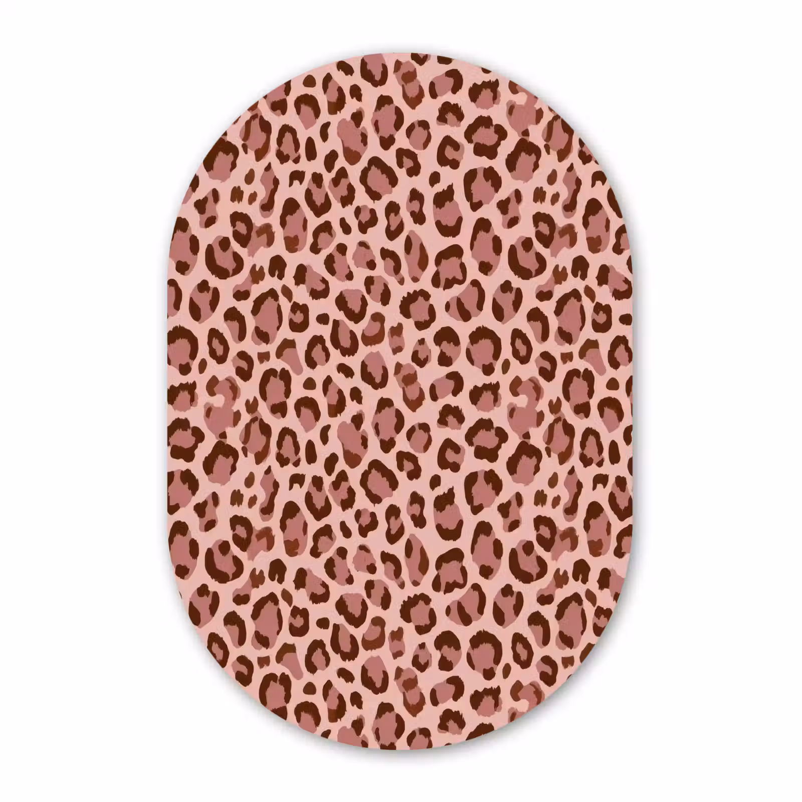 Muurovaal aluminium - Luipaard - Patroon - Roze — 1
