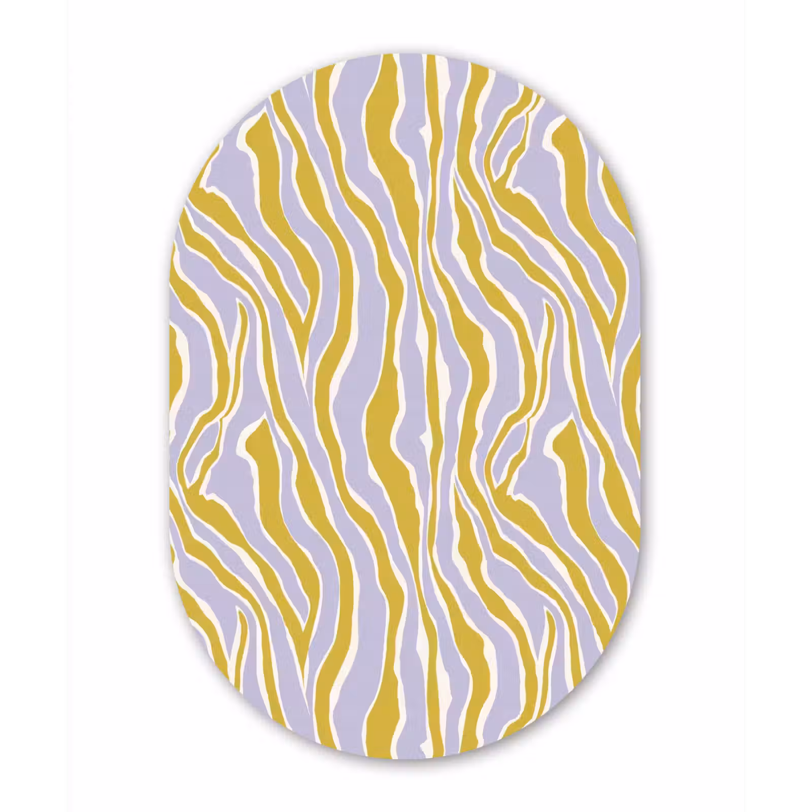 Muurovaal aluminium - Zebra - Modern - Meerkleurig — 1