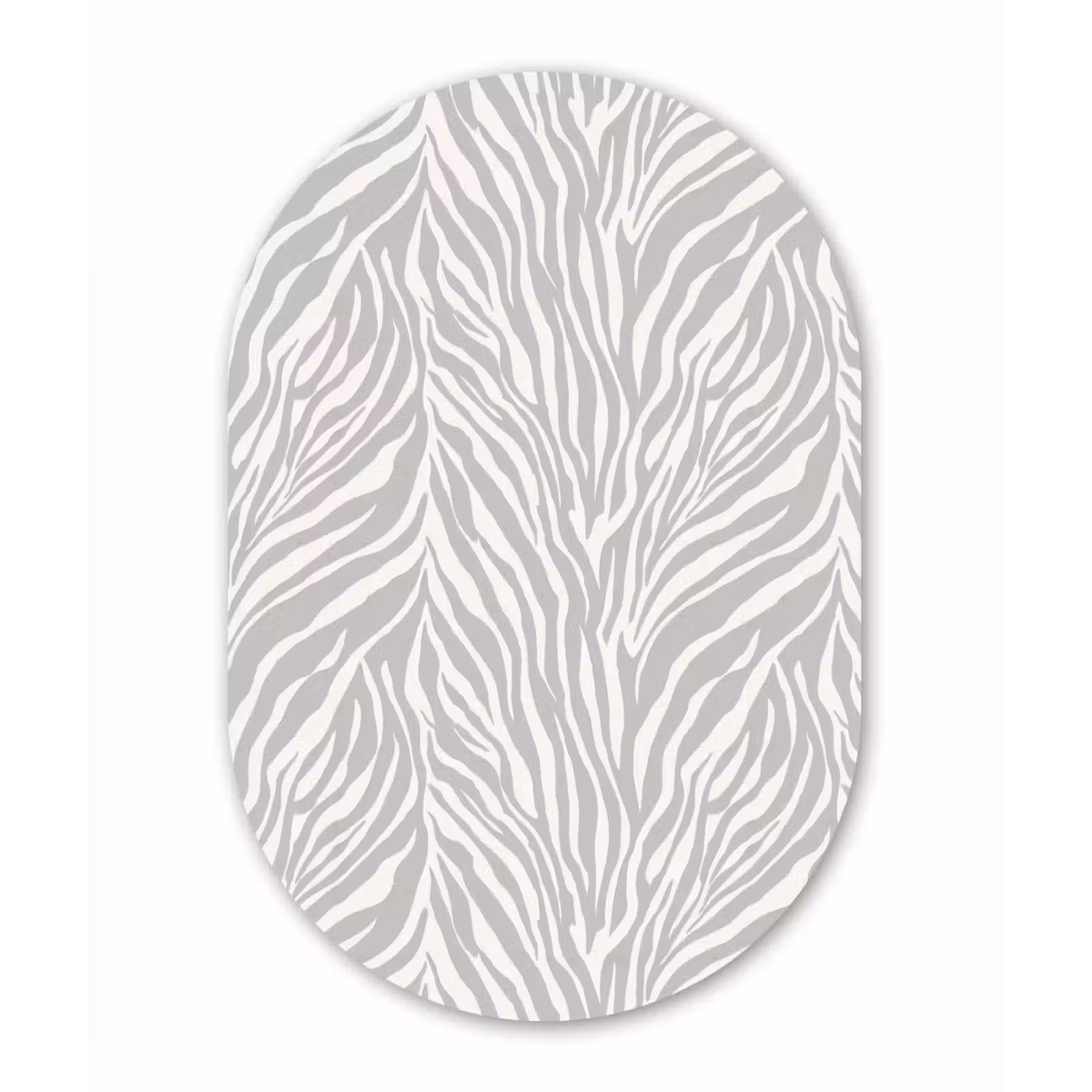 Muurovaal aluminium - Zebra - Motief - Grijs — 1