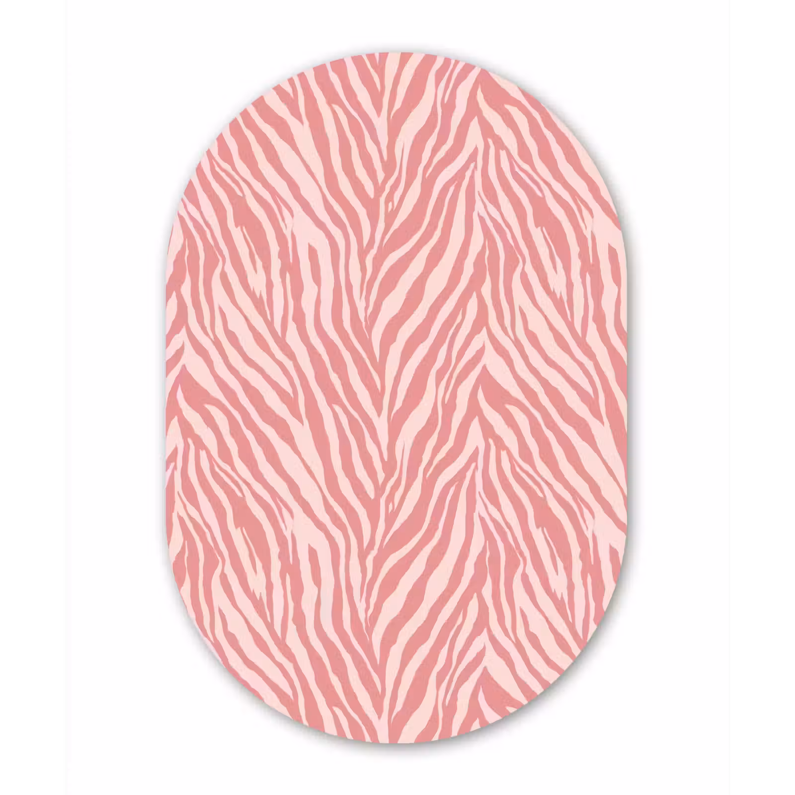 Muurovaal aluminium - Zebra - Print - Roze — 1