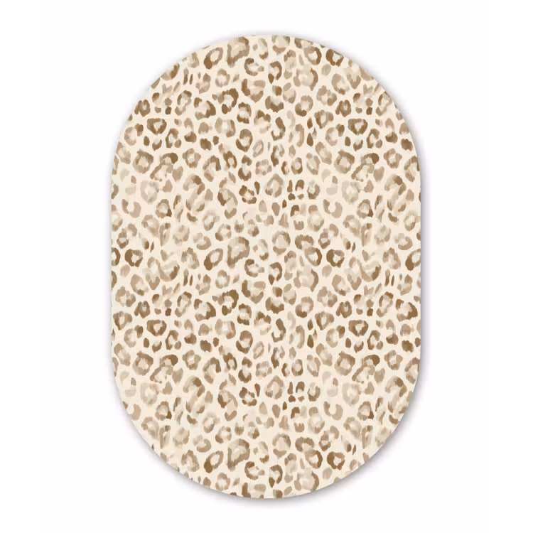 Muurovaal aluminium - Luipaard - Klassiek - Beige — 1