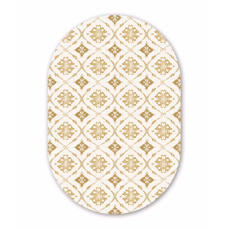 Muurovaal aluminium - Ornament - Klassiek - Goud — 1