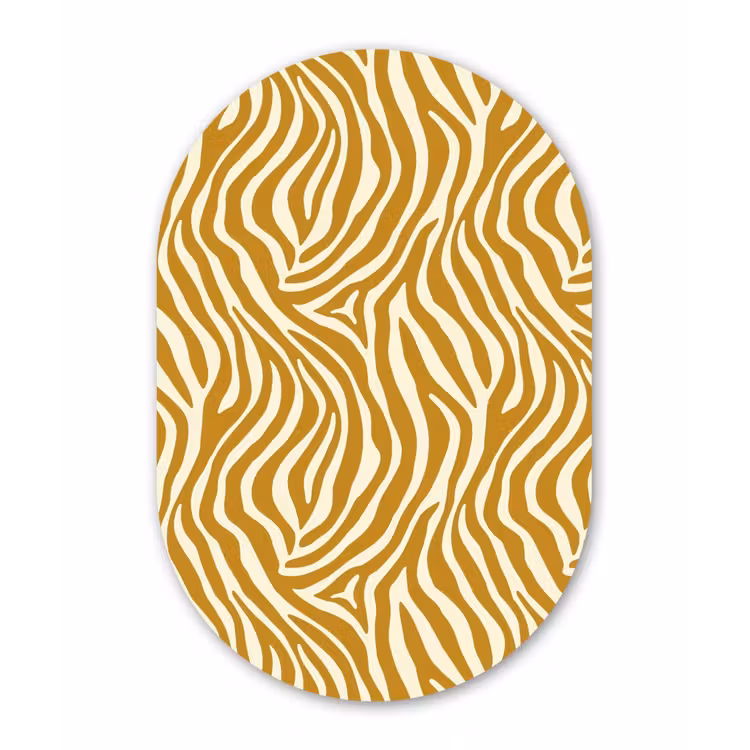 Muurovaal aluminium - Zebra - Klassiek - Oker - Geel — 1