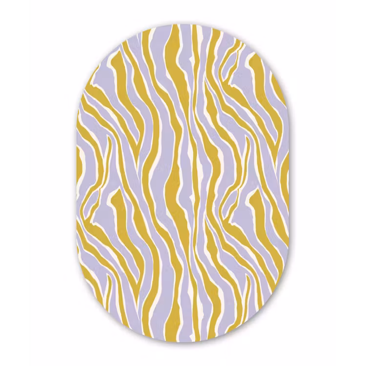 Muurovaal aluminium - Zebra - Modern - Meerkleurig — 1