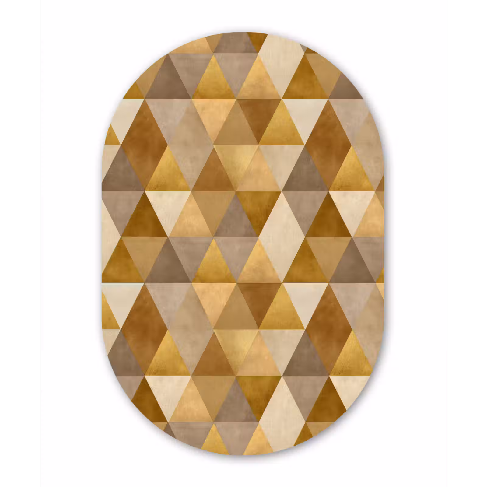 Muurovaal aluminium - Geometrisch - Driehoek - Goud — 1