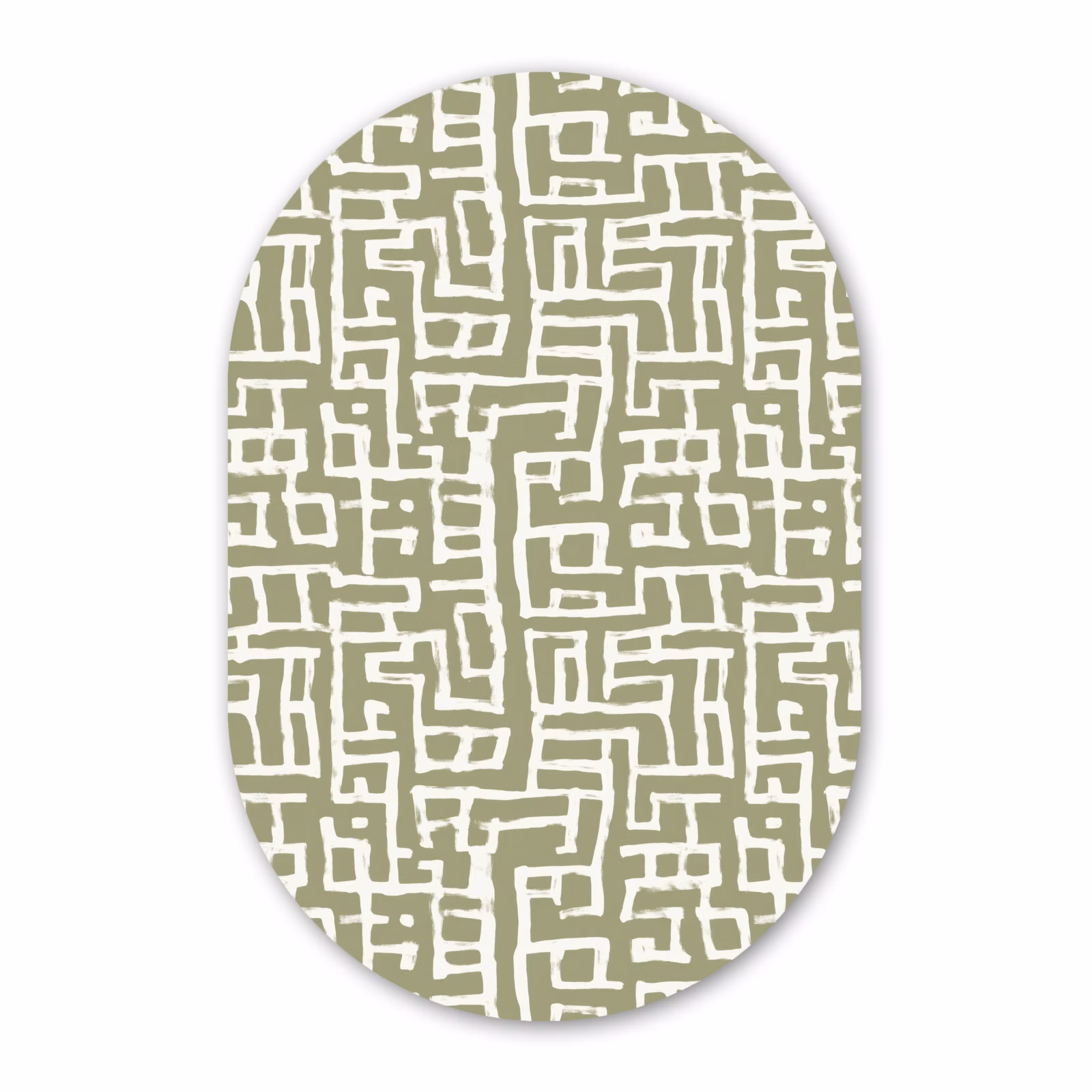 Muurovaal aluminium - Grafisch - Patroon - Groen — 1