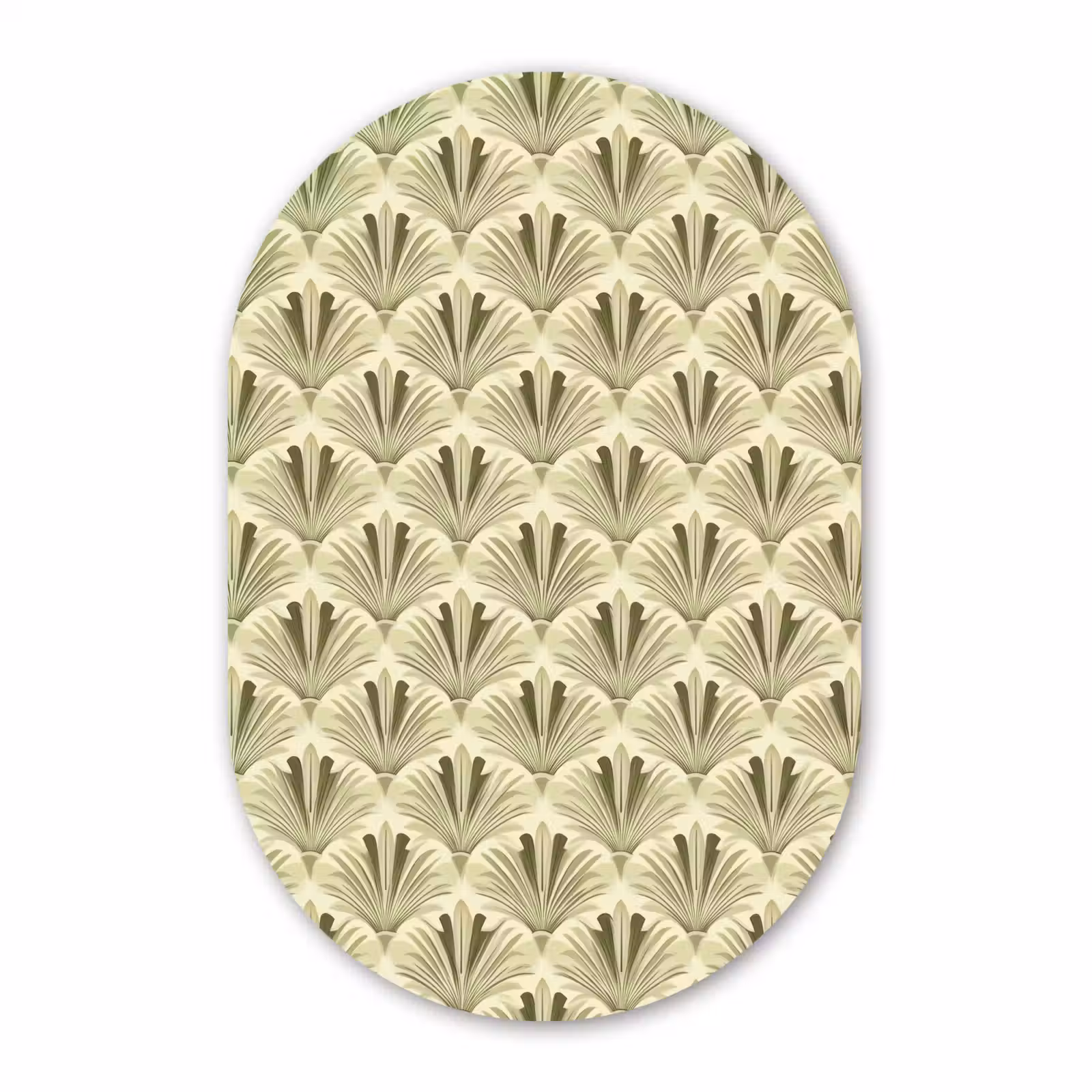 Muurovaal aluminium - Klassiek - Waaier - Groen — 1
