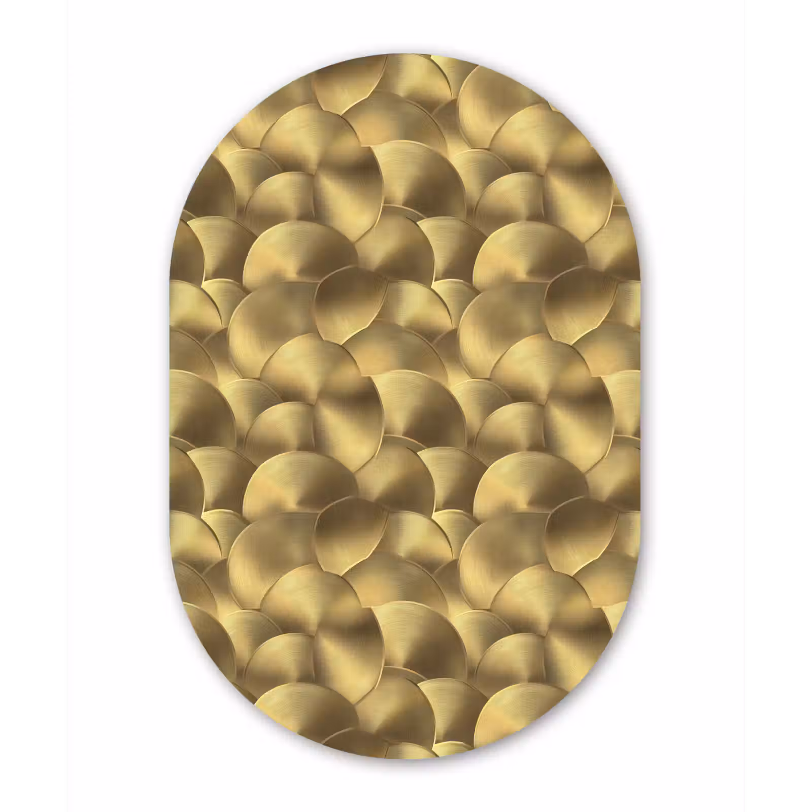 Muurovaal aluminium - Modern - Cirkel - Goud — 1