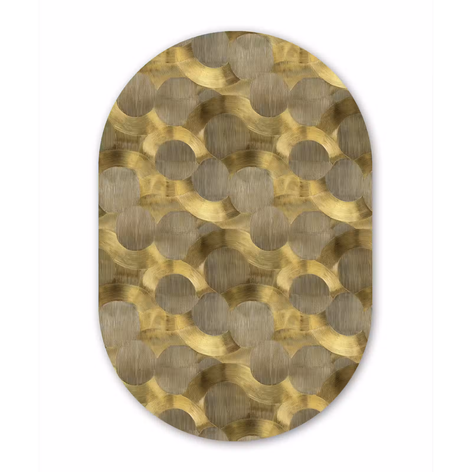Muurovaal aluminium - Modern - Geometrisch - Goud — 1