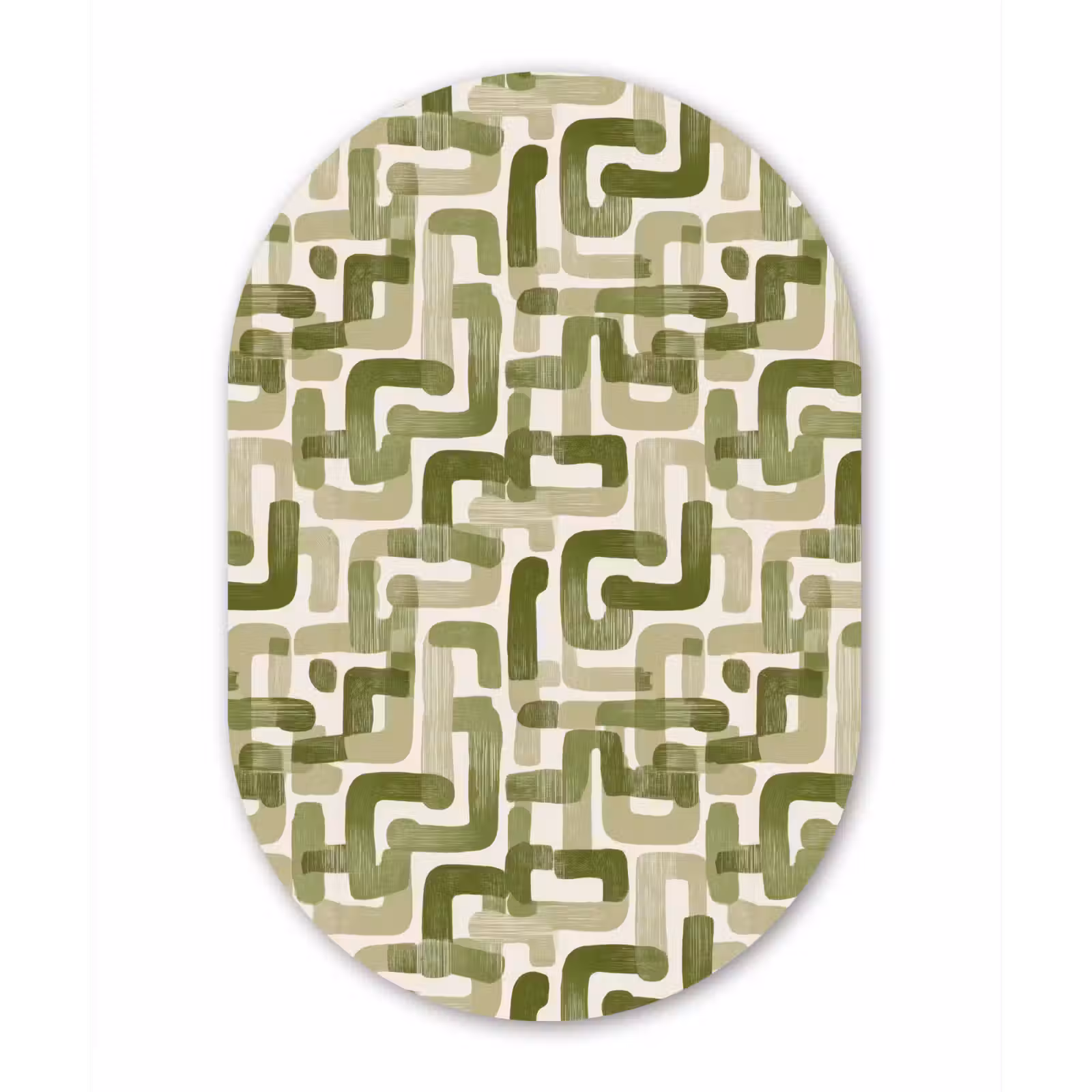 Muurovaal aluminium - Modern - Grafisch - Groen — 1