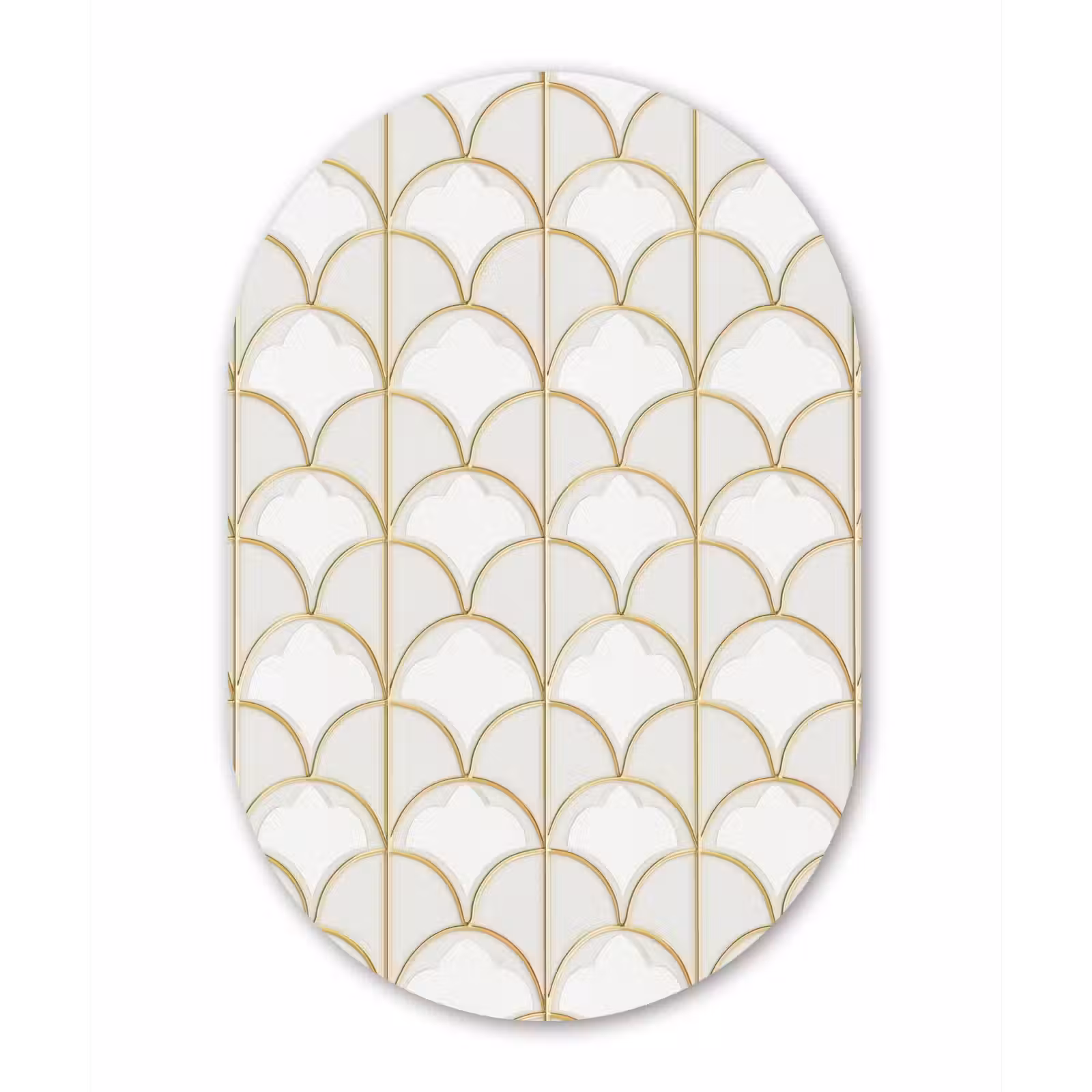 Muurovaal aluminium - Mozaïek - Bogen - Goud — 1