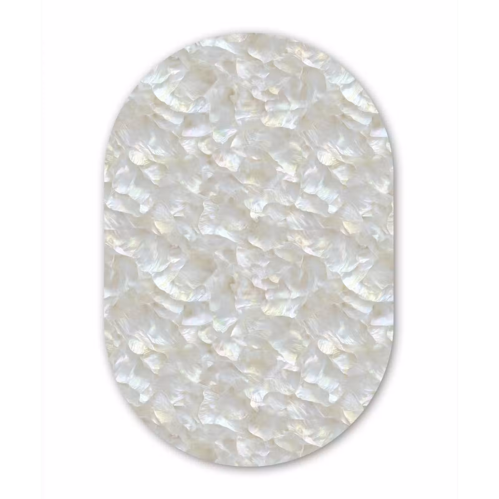 Muurovaal aluminium - Parelmoerglans - Wit - Schelp — 1