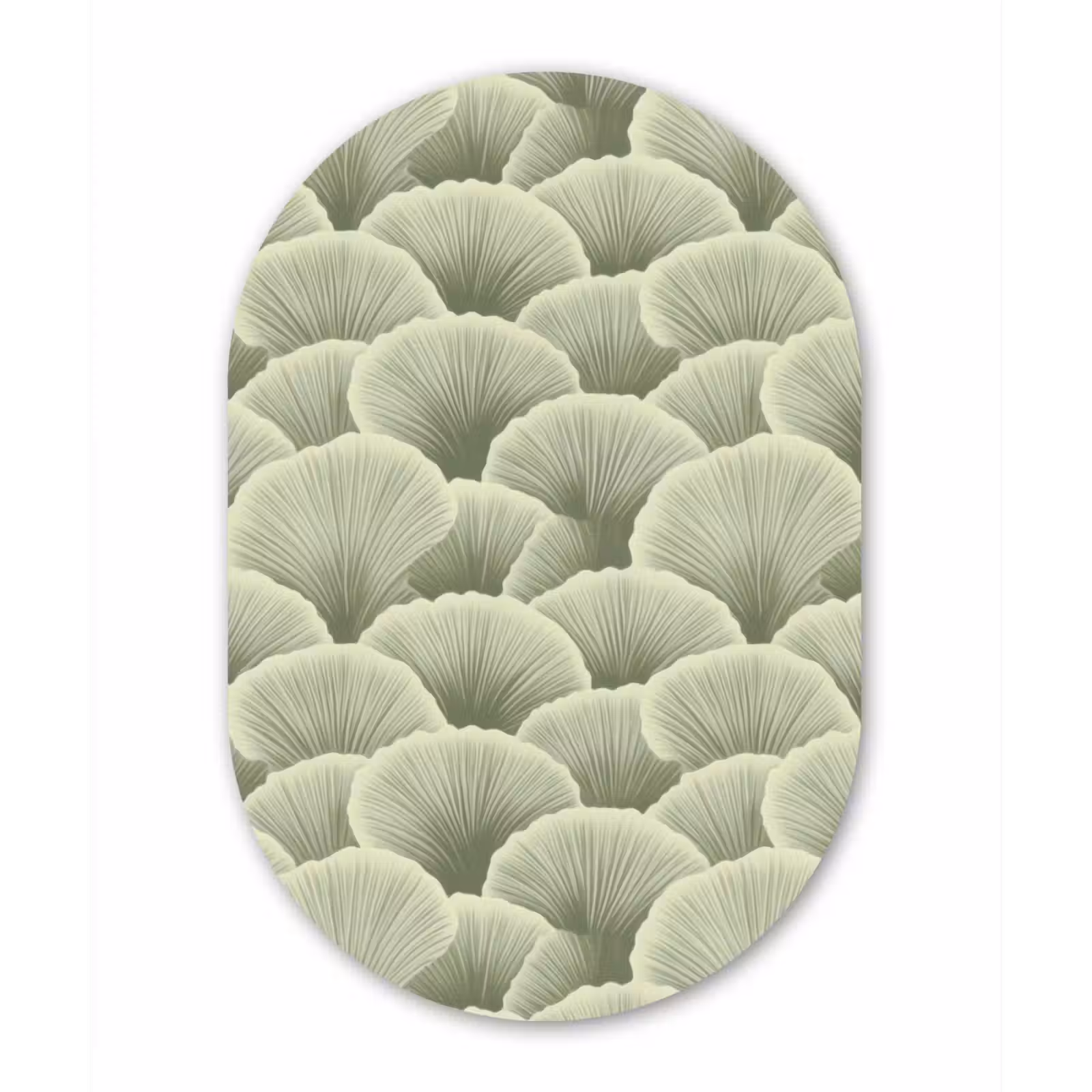 Muurovaal aluminium - Waaier - Blad - Groen — 1