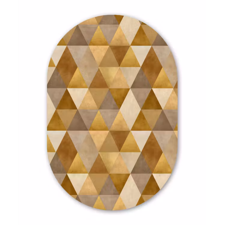 Muurovaal aluminium - Geometrisch - Driehoek - Goud — 1